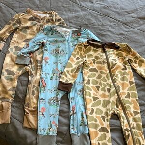 Baby One Piece Set - Cowboy Blue, Hunting Camo